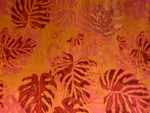 Load image into Gallery viewer, Lyocell Tangerine Sunset Palms    1/4 Metre Price
