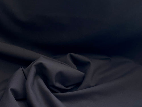 Navy Blue Lightweight Ponte di Roma Knit 65% Viscose 30% Nylon 5% Spandex.  1/4 Meter Price