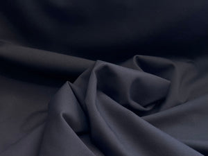 Navy Blue Lightweight Ponte di Roma Knit 65% Viscose 30% Nylon 5% Spandex.  1/4 Meter Price