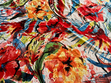 Load image into Gallery viewer, #1067 Neon Tropical Print  95% Poly 5% Elastane two way stretch  Remnant