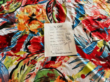Load image into Gallery viewer, #1067 Neon Tropical Print  95% Poly 5% Elastane two way stretch  Remnant