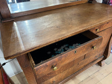 Load image into Gallery viewer, Antique 2 piece Tiger Oak Buffett