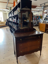 Load image into Gallery viewer, Antique Wood Dresser with Mirror