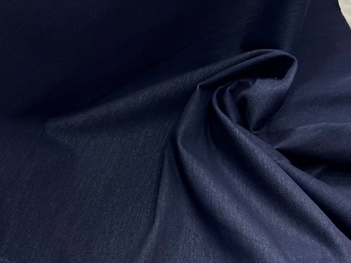 Indigo Blue Denim Stretch Knit 56% Cotton 34% Poly 10% Spandex  1/4 Metre Price
