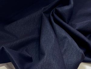 Indigo Blue Denim Stretch Knit 56% Cotton 34% Poly 10% Spandex  1/4 Metre Price