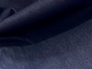 Indigo Blue Denim Stretch Knit 56% Cotton 34% Poly 10% Spandex  1/4 Metre Price