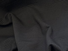 Load image into Gallery viewer, Black Textured Geometric Cable Knit 93% Polyester 5% Rayon 2% Spandex