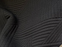 Load image into Gallery viewer, Black Textured Geometric Cable Knit 93% Polyester 5% Rayon 2% Spandex