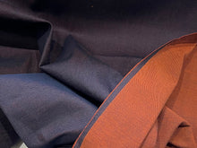 Load image into Gallery viewer, Blue &amp; Orange Shot  80% Cotton 18% Polyester 2% Spandex Denim.     1/4 Metre Price