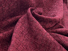 Load image into Gallery viewer, Bordeaux Shimmer Couture Tweed 100% Polyester