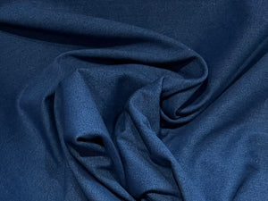 Denim Blue Stretch Knit 56% Cotton 34% Poly 10% Spandex  1/4 Metre Price