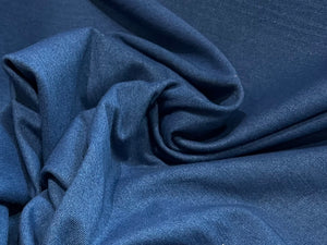 Denim Blue Stretch Knit 56% Cotton 34% Poly 10% Spandex  1/4 Metre Price