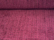 Load image into Gallery viewer, Bordeaux Shimmer Couture Tweed 100% Polyester