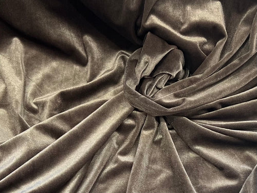 Sensuous Silver Stretch Velvet 94% Polyester 6% Spandex     1/4 Meter Price