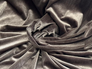 Sensuous Silver Stretch Velvet 94% Polyester 6% Spandex     1/4 Meter Price