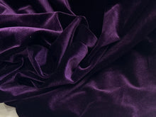 Load image into Gallery viewer, Gorgeous Grape Stretch Velvet 94% Polyester 6% Spandex     1/4 Meter Price