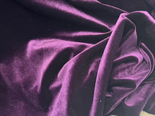 Load image into Gallery viewer, Gorgeous Grape Stretch Velvet 94% Polyester 6% Spandex     1/4 Meter Price