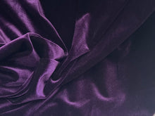Load image into Gallery viewer, Gorgeous Grape Stretch Velvet 94% Polyester 6% Spandex     1/4 Meter Price