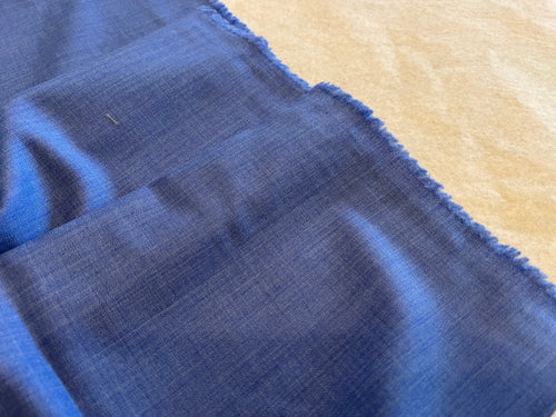 #1321 Delft Blue 100% Wool Gabardine Remnant    75% OFF