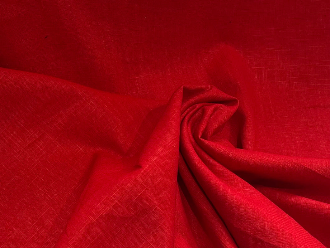 Canadian Red 100% Linen     1/4 Meter Price