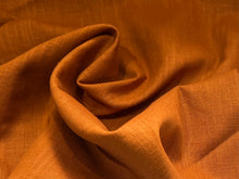Load image into Gallery viewer, Pumpkin Orange 100% Linen     1/4 Meter Price