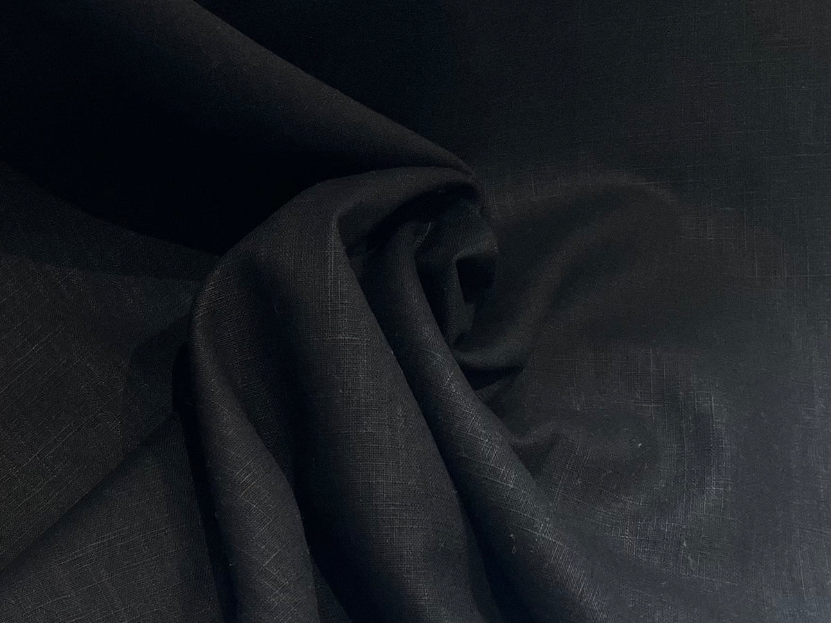 Jet Black 100% Linen 1/4 Meter Price – Darrell Thomas Textiles