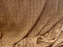 Load image into Gallery viewer, Cognac Nordic Faux Cable Knit 28% Polyester 50% Rayon 22% Nylon    1/4 Meter Price