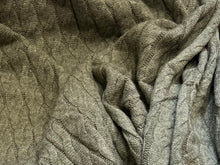 Load image into Gallery viewer, Green Nordic Faux Cable Knit 28% Polyester 50% Rayon 22% Nylon    1/4 Meter Price
