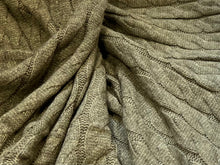 Load image into Gallery viewer, Green Nordic Faux Cable Knit 28% Polyester 50% Rayon 22% Nylon    1/4 Meter Price