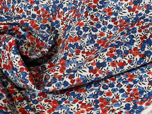 Load image into Gallery viewer, Blue &amp; Red Liberty Wilshire 100% Cotton Tana Lawn    1/4 Meter Price