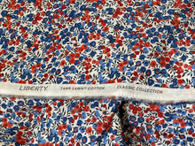 Load image into Gallery viewer, Blue &amp; Red Liberty Wilshire 100% Cotton Tana Lawn    1/4 Meter Price