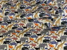 Load image into Gallery viewer, Liberty Tana Lawn Queue to the Zoo 100% Cotton.    1/4 Meter Price