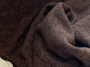 Brown Mix Boiled 100% Wool Coating    1/4 Meter Price