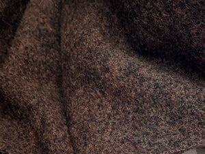 Brown Mix Boiled 100% Wool Coating    1/4 Meter Price