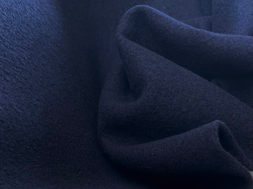 Navy Blue Boiled 100% Wool Coating    1/4 Meter Price