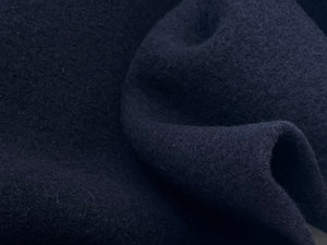 Navy Blue Boiled 100% Wool Coating    1/4 Meter Price