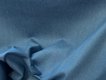 Load image into Gallery viewer, Light Blue 70% Cotton 28% Polyester 2% Elastane Denim.     1/4 Metre Price