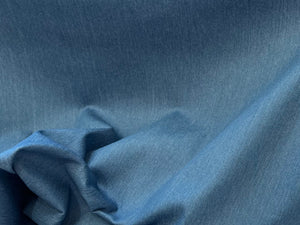 Light Blue 70% Cotton 28% Polyester 2% Elastane Denim.     1/4 Metre Price