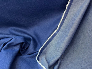 Huckaberry Blue 70% Cotton 28% Polyester 2% Elastane Denim.     1/4 Metre Price