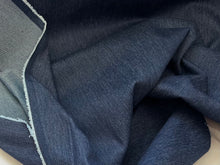 Load image into Gallery viewer, Dark Blue Mix 70% Cotton 28% Polyester 2% Elastane Denim.     1/4 Metre Price