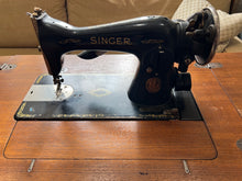 Load image into Gallery viewer, Vintage sewing machine in cabinet with Stool