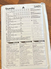 Load image into Gallery viewer, Burda Pattern #3403 Men's Accessories Pattern