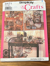 Load image into Gallery viewer, Simplicity Pattern #9471 Crafts Accessories Pattern