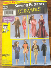 Load image into Gallery viewer, Simplicity Pattern #7073 Barbie Clothing Pattern