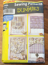 Load image into Gallery viewer, Simplicity Pattern #9986 Roman Blind Pattern