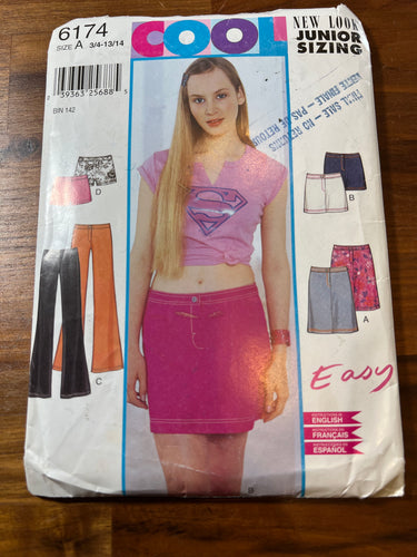 New Look Pattern #6174 Junior Size 3 - 14