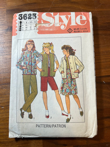 Vintage Style Pattern #3623 Size 7-12