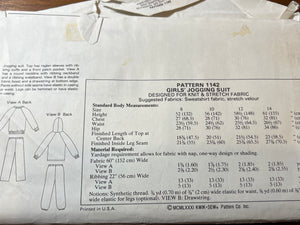 Kwik Sew Pattern #1142 Size 8-14