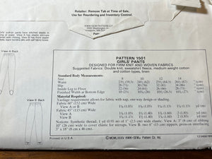 Kwik Sew Pattern #1501 Size 8-14