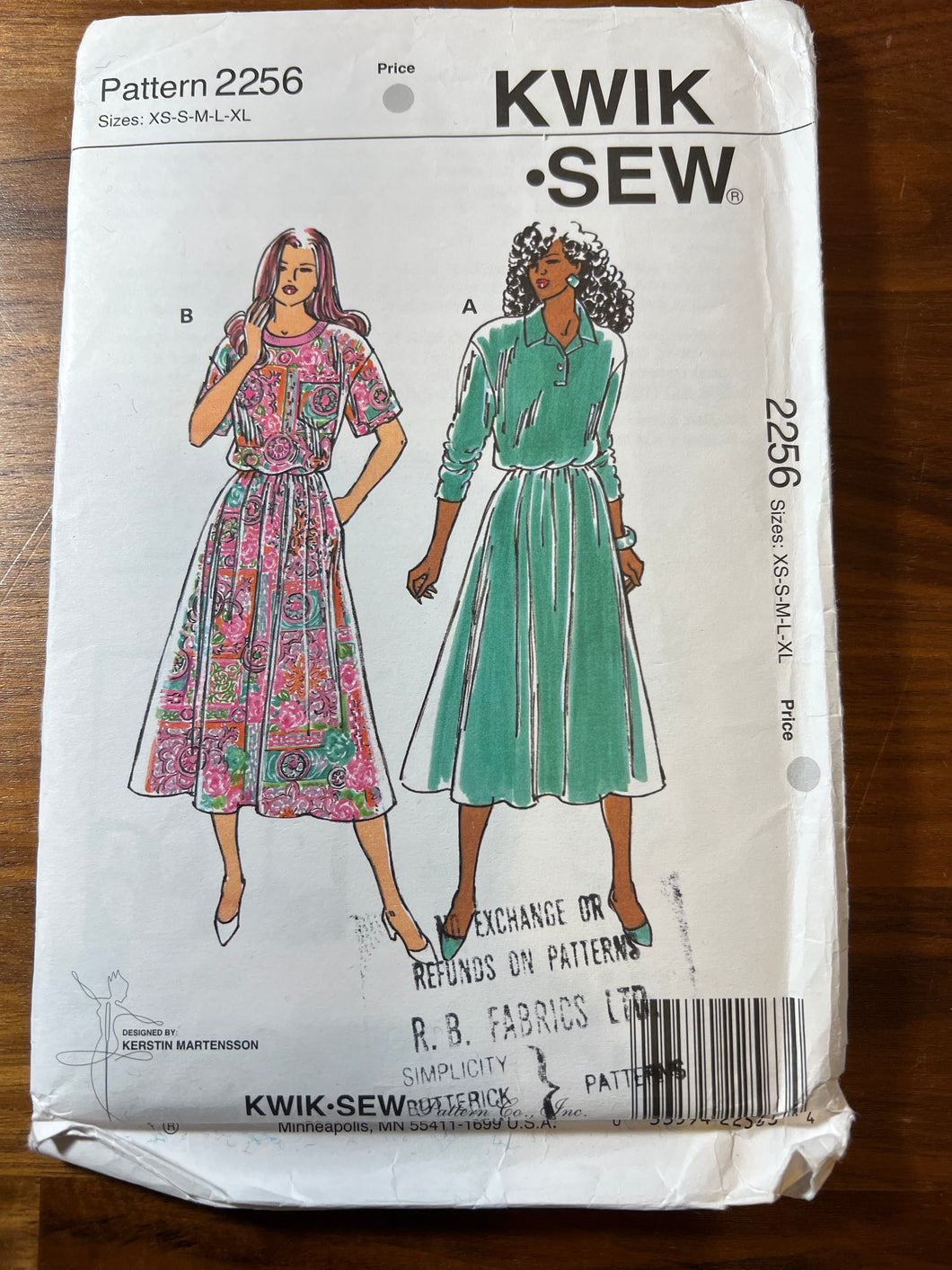 Kwik Sew Pattern #2256 Size XS - XL